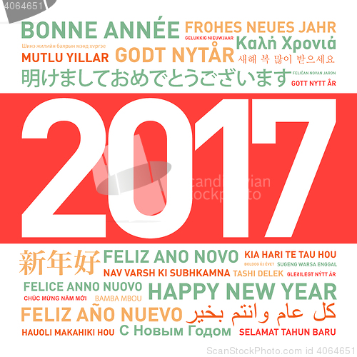 Image of Happy new year card from the world