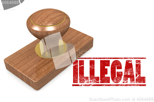 Image of Illegal wooded seal stamp