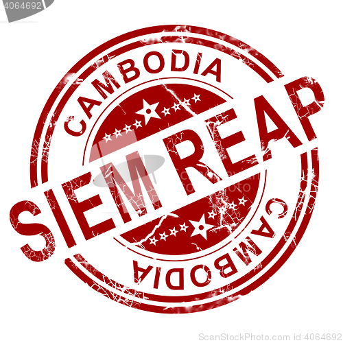 Image of Red Siem Reap stamp 