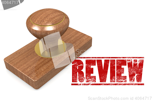 Image of Review wooded seal stamp