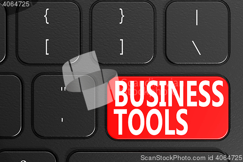 Image of Business Tools on black keyboard