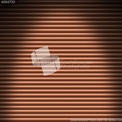Image of Copper-colored tube background texture lit from above