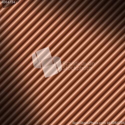 Image of Copper colored diagonal tube background lit diagonally