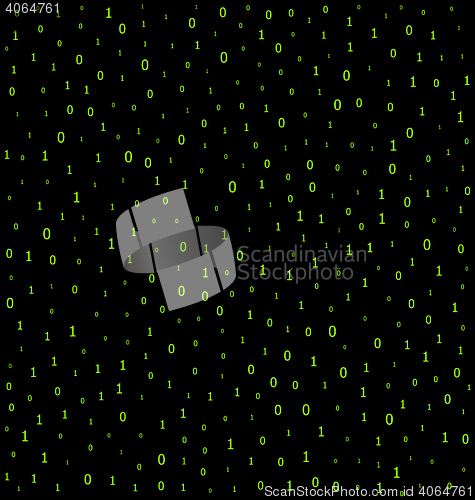 Image of Seamless green binary virtual code