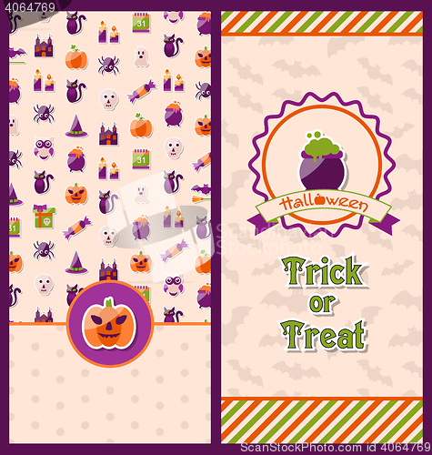 Image of Halloween Postcards. Vertical Banners