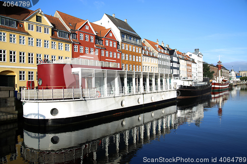 Image of Nyhavn (new Harbor) in Copenhagen, Denmark