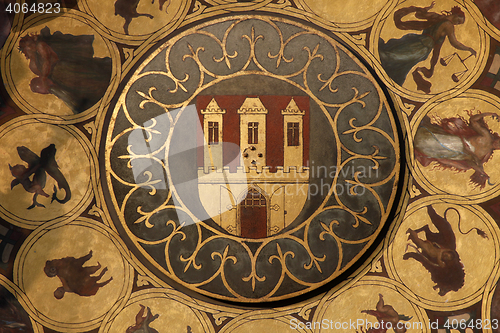 Image of Famous medieval astronomical clock in Prague