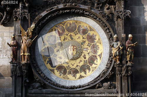 Image of Famous medieval astronomical clock in Prague