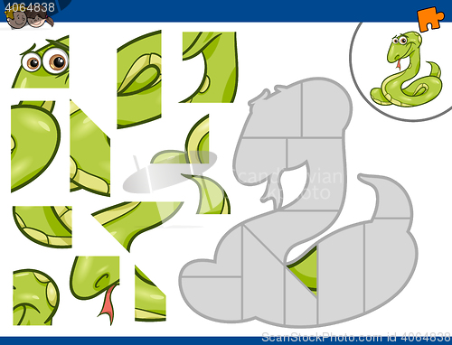 Image of jigsaw puzzle activity with snake