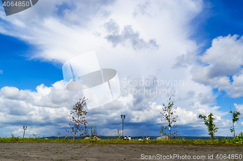 Image of Cloudscape in city park