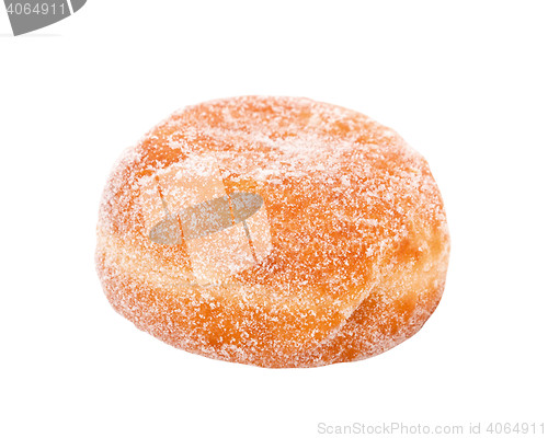 Image of big fat delicious sweet baked German jelly donut