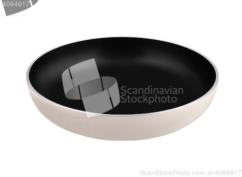 Image of black frying pan isolated 