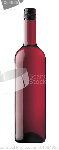 Image of red wine and a bottle isolated