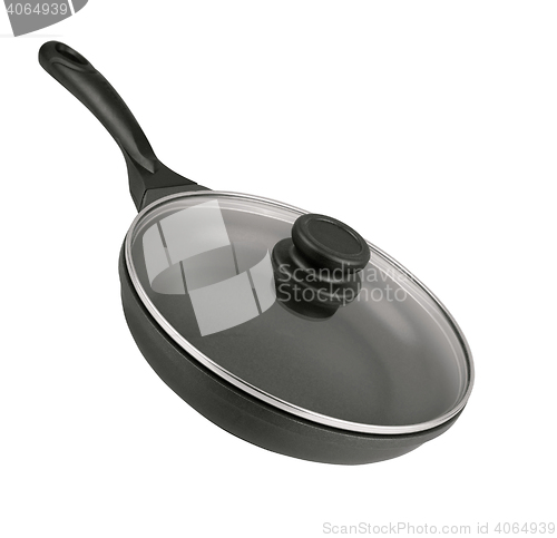 Image of black frying pan isolated