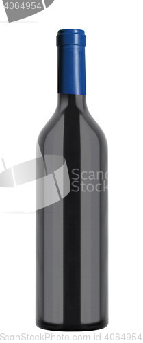 Image of red wine and a bottle isolated