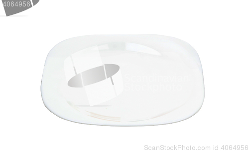 Image of White plate on white background