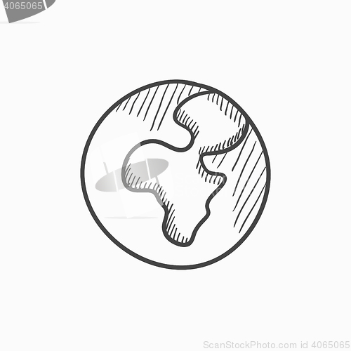 Image of Globe sketch icon.