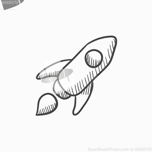 Image of Rocket sketch icon.