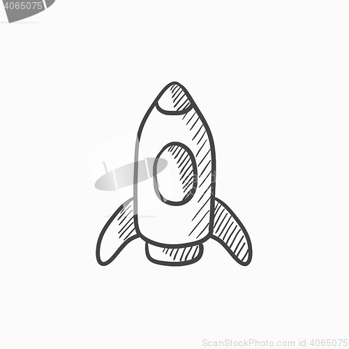 Image of Rocket sketch icon.