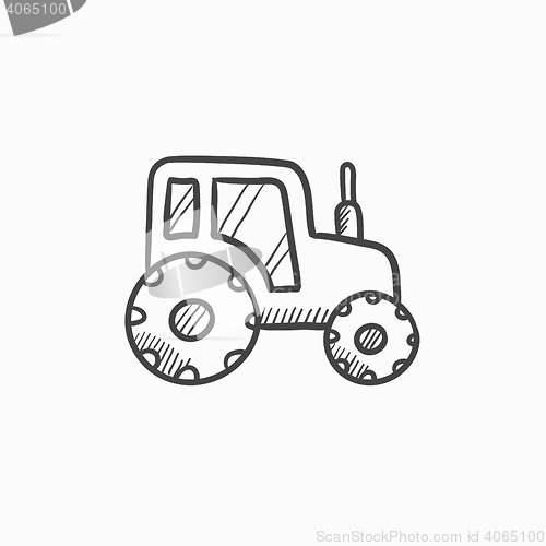 Image of Tractor sketch icon.