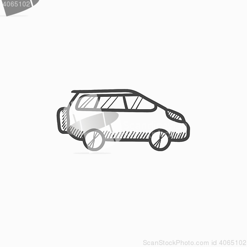 Image of Minivan sketch icon.