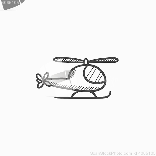 Image of Helicopter sketch icon.