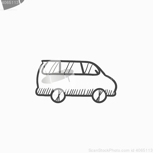 Image of Minivan sketch icon.