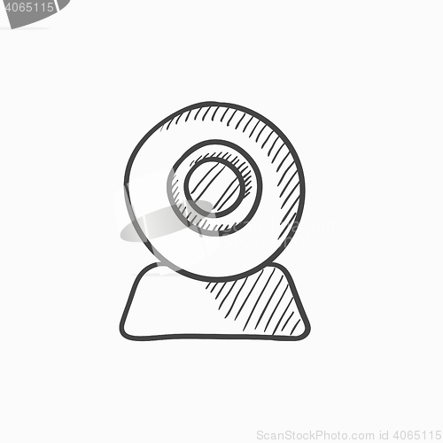 Image of Web camera sketch icon.