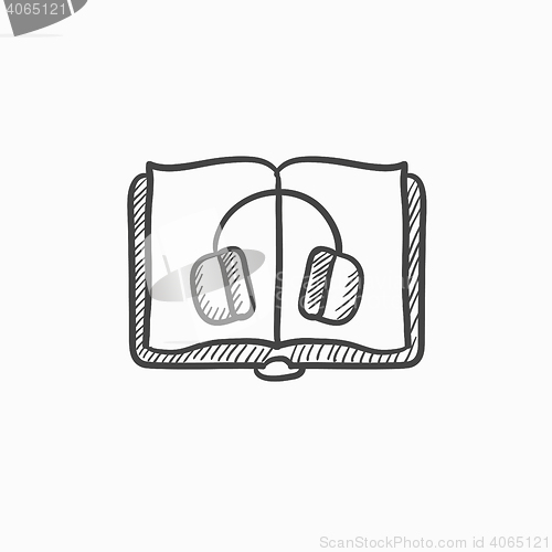 Image of Audiobook sketch icon.