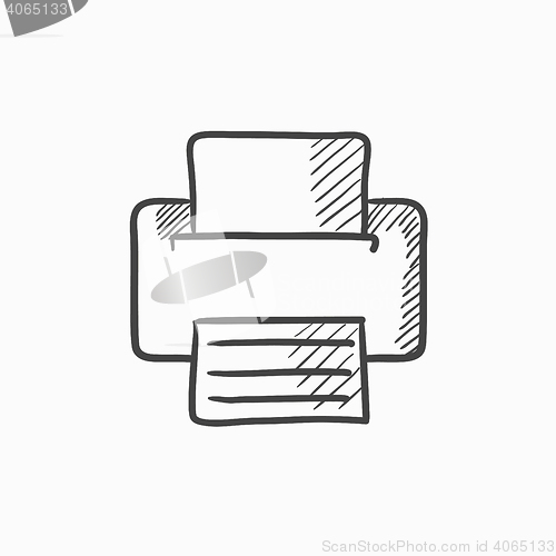 Image of Printer sketch icon.