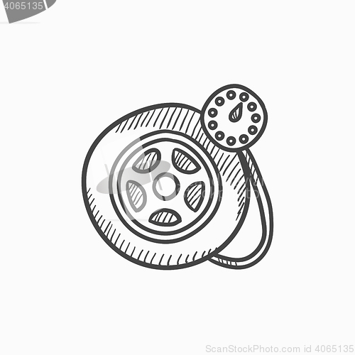 Image of Pressure gauge tyre  sketch icon.