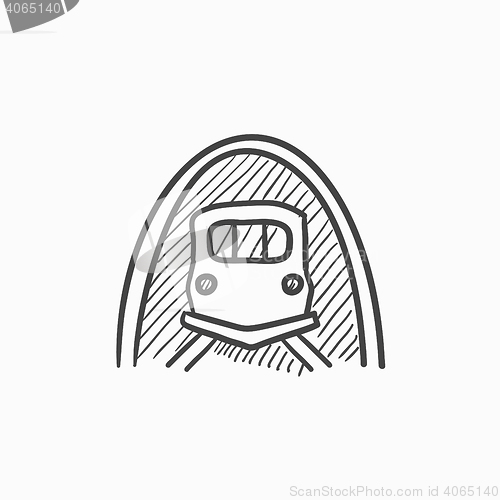 Image of Railway tunnel sketch icon.