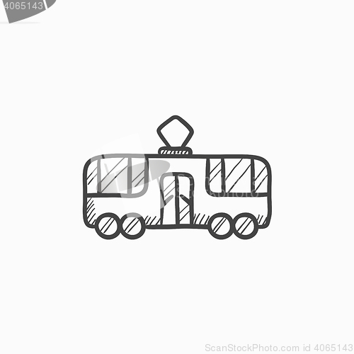 Image of Tram sketch icon.