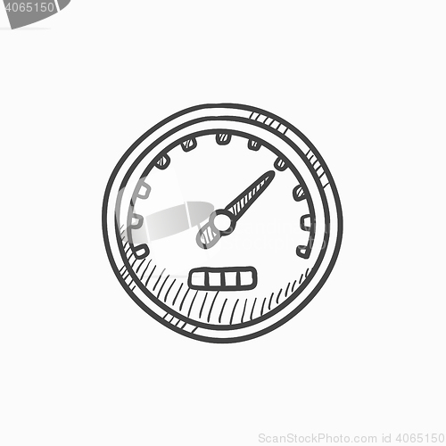 Image of Speedometer sketch icon.