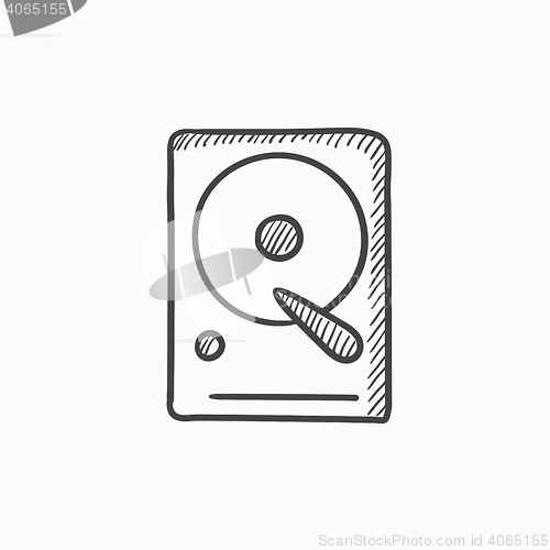 Image of Hard disk sketch icon.