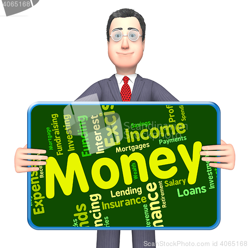 Image of Money Word Represents Savings Words And Text