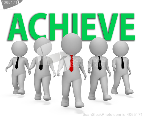 Image of Achieve Businessmen Indicates Entrepreneur Commercial And Execut