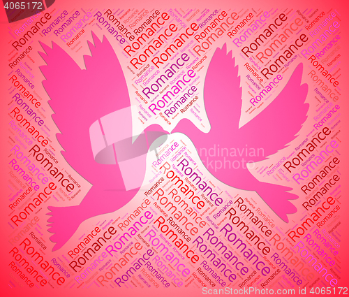Image of Dating Doves Shows Love Birds And Net