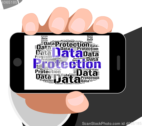 Image of Data Protection Shows Words Secured And Facts