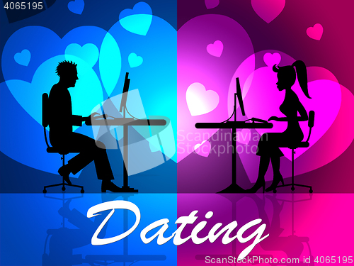 Image of Dating Online Shows Web Site And Dates