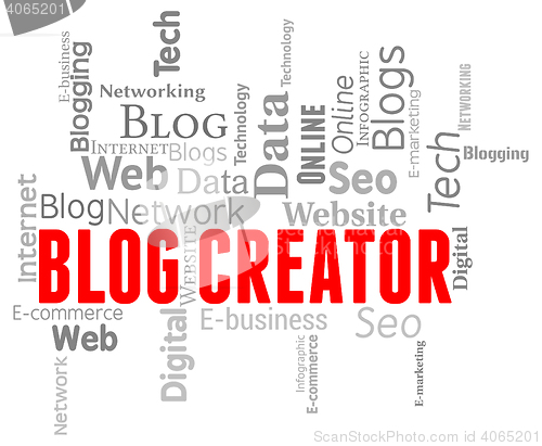 Image of Blog Creator Represents Web Site And Templates