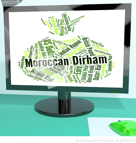 Image of Moroccan Dirham Shows Foreign Exchange And Dirhams