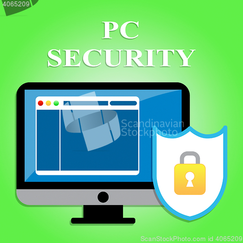 Image of Pc Security Represents Web Site And Communication