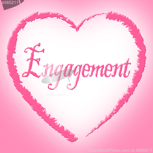 Image of Engagement Heart Means In Love And Couple