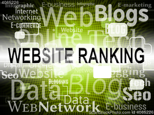 Image of Website Ranking Shows Search Engine And Internet