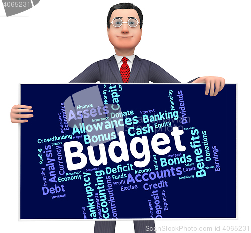 Image of Budget Words Indicates Budgets Accounting And Costing