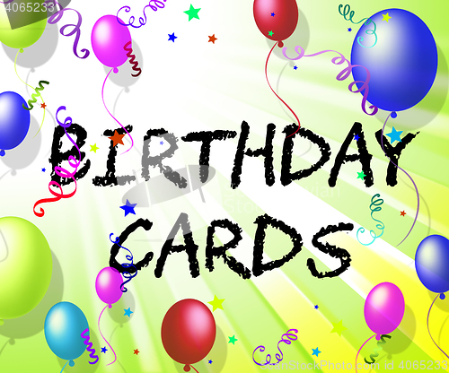 Image of Birthday Cards Represents Cheerful Greeting And Joy