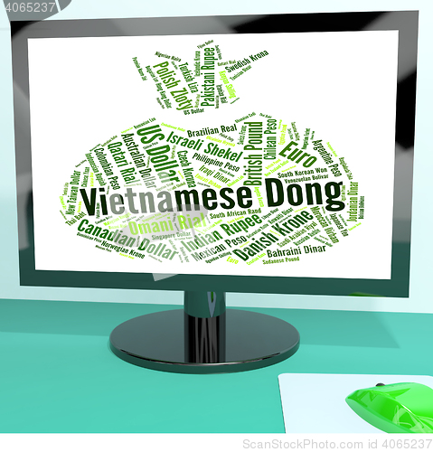 Image of Vietnamese Dong Means Foreign Exchange And Banknotes