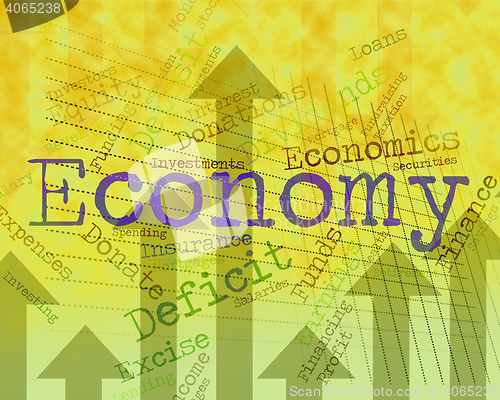 Image of Economy Word Indicates Macro Economics And Economies