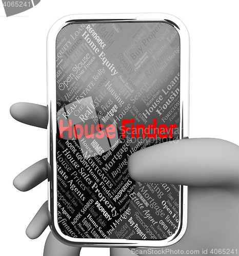 Image of House Finder Represents Web Site And Discover